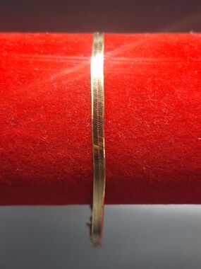 14k Gold Over 925 Sterling Silver 4.2mm 7inch Herringbone Bracelet *New*